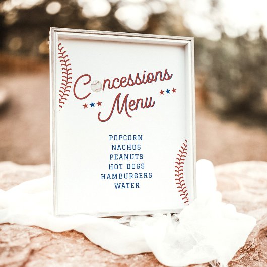 Poster Symbole du socle de concession de baseball de la r