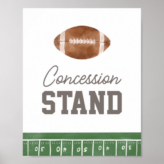 Poster Symbole du stand de concession d'anniversaire de f (Devant)