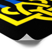 Poster Symbole du trident ukrainien - Drapeau ukrainien d (Coin)