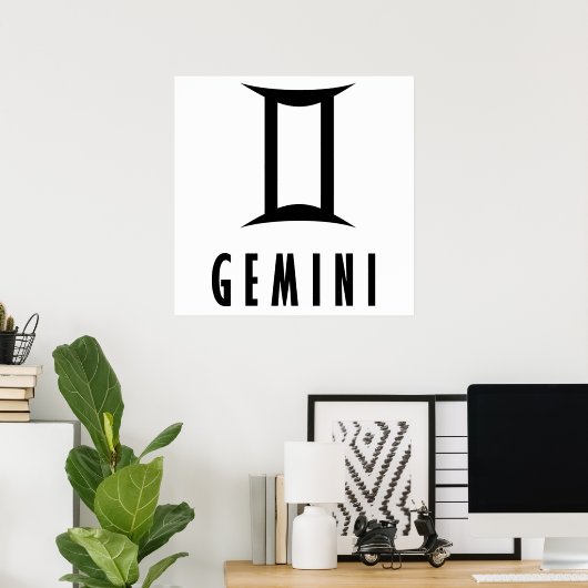 Poster Symbole du zodiaque de Gemini (Bureau à domicile)