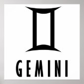 Poster Symbole du zodiaque de Gemini (Devant)