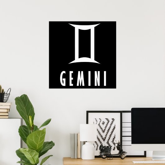 Poster Symbole du zodiaque de Gemini (Bureau à domicile)