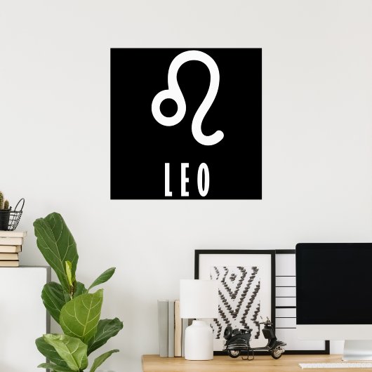 Poster Symbole du zodiaque de Leo (Bureau à domicile)