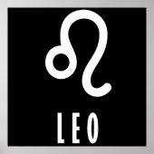 Poster Symbole du zodiaque de Leo (Devant)