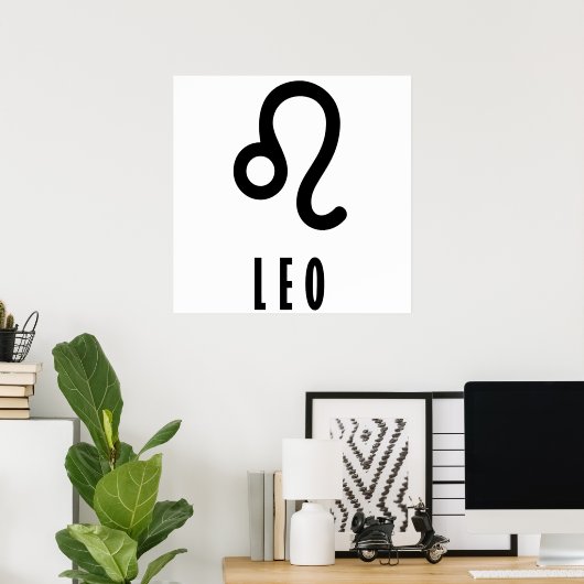 Poster Symbole du zodiaque de Leo (Bureau à domicile)