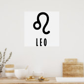 Poster Symbole du zodiaque de Leo (Cuisine)