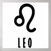 Poster Symbole du zodiaque de Leo (Devant)