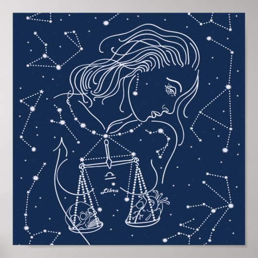 Poster Symbole du zodiaque Libra (Devant)