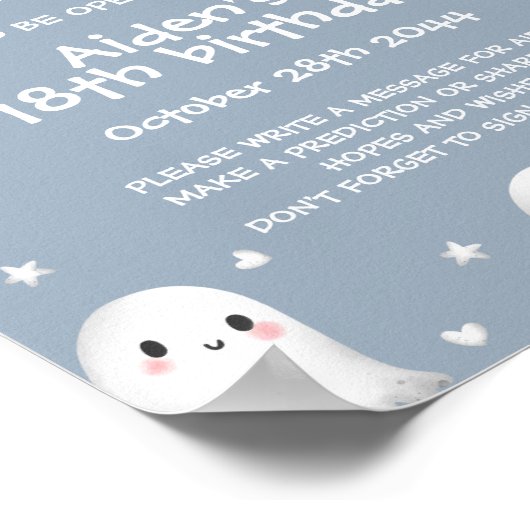 Poster Symbole Éffrayant d'une heure d'Halloween (Coin)