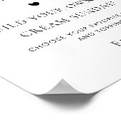 Poster Symbole élégant de la crème glacée du coeur (Coin)