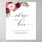 Poster Symbole élégant de la Floride rose de Bourgogne (Devant)