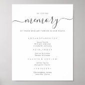 Poster Symbole Élégant En Mémoire Amoureuse Mariage (Devant)