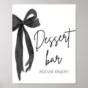 Poster Symbole élégant et moderne du bar à dessert Black