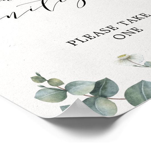 Poster SYMBOLE Élégant Eucalyptus Sanitizer À Main (Coin)