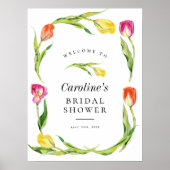 Poster SYMBOLE Élégant Fête des mariées Fleur de Printemp (Devant)