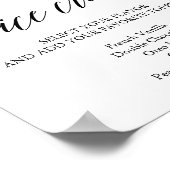 Poster SYMBOLE Élégant Mariage de calligraphie noire (Coin)