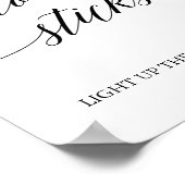 Poster Symbole Élégant noir Calligraphie Glow Sticks (Coin)