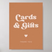 Poster Symbole élégant rétro sucre Brown Cartes et cadeau (Devant)