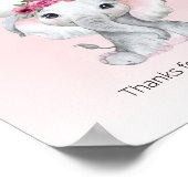 Poster Symbole Elephant Hot Air Balloon Baby shower Trait (Coin)