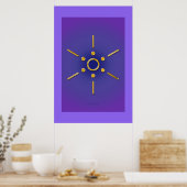 Poster Symbole Elomin / or bleu violet (Cuisine)