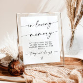 Poster Symbole en mémoire d'amour | Pour toujours dans no