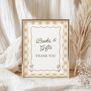 Poster Symbole En vichy Goose Baby showers Livres & Cadea