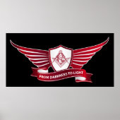 Poster Symbole et bouclier de franc-maçonnerie (Devant)