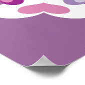 Poster Symbole et Coeurs de Paix Pretty Rose Imprimer (Coin)