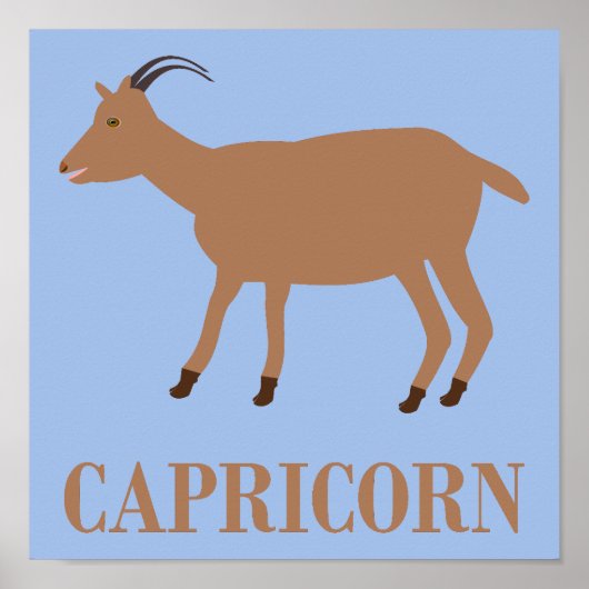 Poster Symbole étoile Capricorne Chèvre (Devant)
