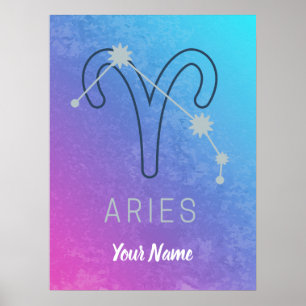 Poster SYMBOLE Étoile Zodiaque Aries Horoscope Constellat