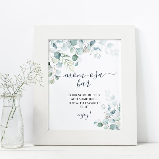 Poster SYMBOLE Eucalyptus Feuille Végétal Douche Momosa B