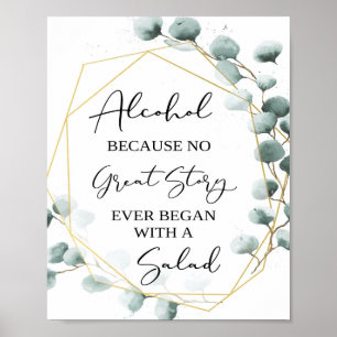 Poster Symbole Eucalyptus Funny Alcoolique Bar