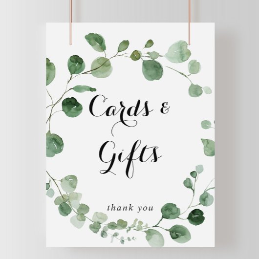 Poster Symbole Eucalyptus Moderne Calligraphie Cartes et