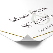 Poster Symbole Eucalyptus Vert Faveurs de mariage (Coin)