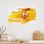 Poster Symbole Euro or (Cuisine)