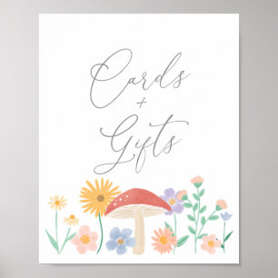 Poster Symbole Fairy Floral Girl Birthday Cartes et cadea