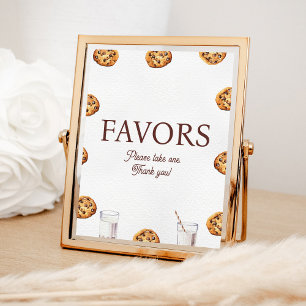 Poster Symbole favori de la fête du lait et des biscuits