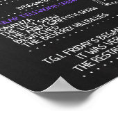 Poster Symbole féminin de 1965 pour une fête du 55e anniv (Coin)