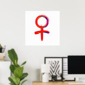 Poster Symbole féminin universel pour femme (Bureau à domicile)