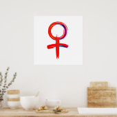 Poster Symbole féminin universel pour femme (Cuisine)