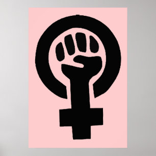 Poster Symbole féministe d'égalité entre les sexes de