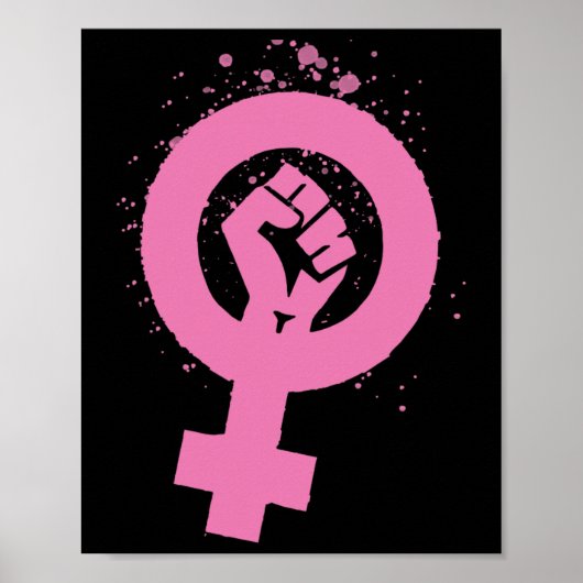 Poster Symbole féministe vintage (Devant)