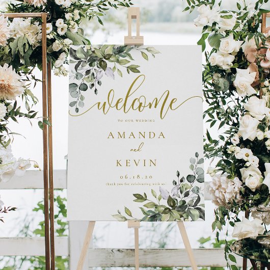 Poster SYMBOLE Feuille D'ACCUEIL OR Mariage D'ACCUEIL