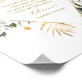 Poster SYMBOLE Feuille Mariage Aquarelle Tropical Open Ba (Coin)