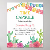 Poster Symbole Fiesta Cactus Girl Birthday Time Capsule (Devant)