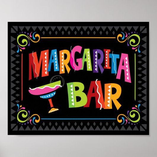 Poster Symbole Fiesta Party MARGARITA BAR (Devant)