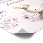 Poster SYMBOLE Fleur Baby shower rose de Pâques (Coin)