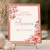 Poster Symbole Fleur Fleur de Cerisier Rose