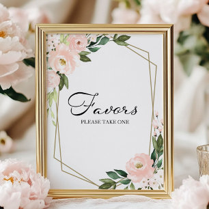Poster Symbole Fleur rose Fleur - Faveurs géométriques