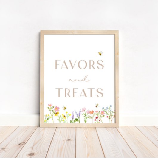 Poster Symbole fleur sauvage Bumblebee Floral Faveurs et